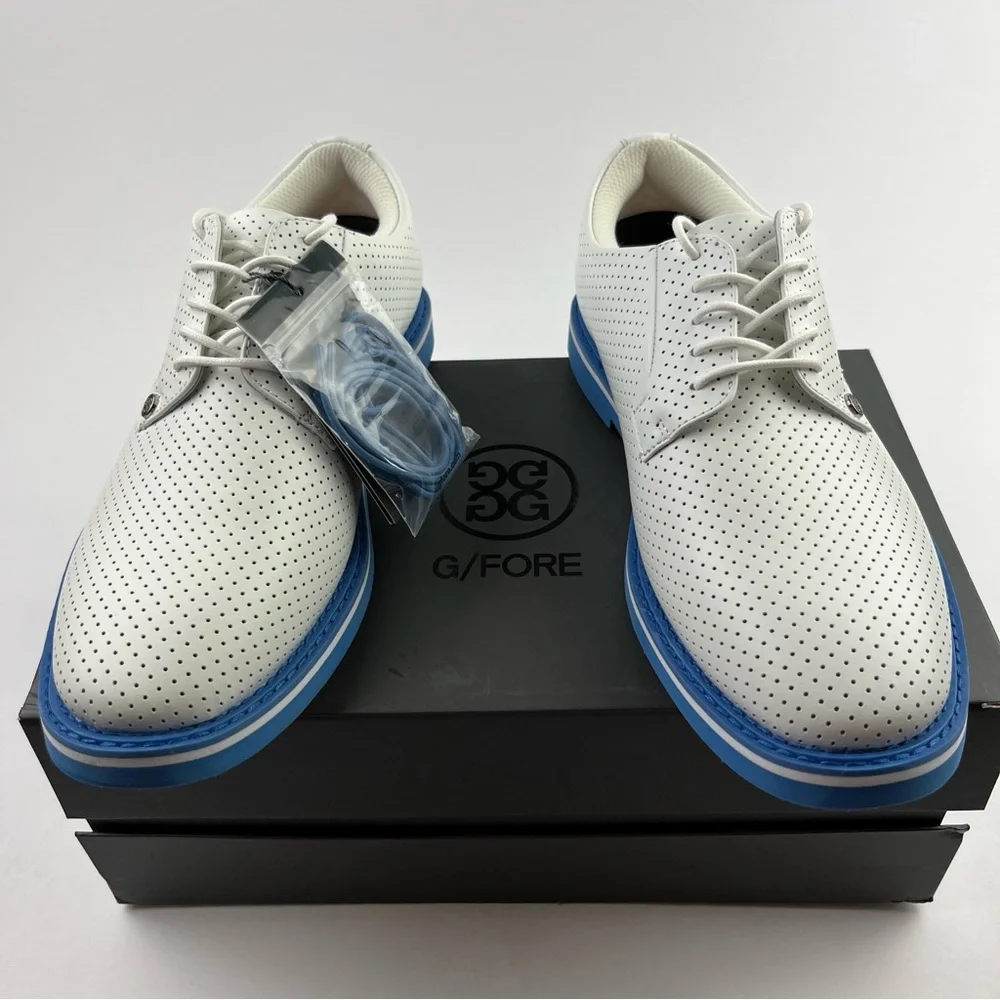 G/FORE Gallivanter Perforated Leather Golf Shoes Men’s 10.5 G4MA23EF01-CERUL - Picture 3 of 12